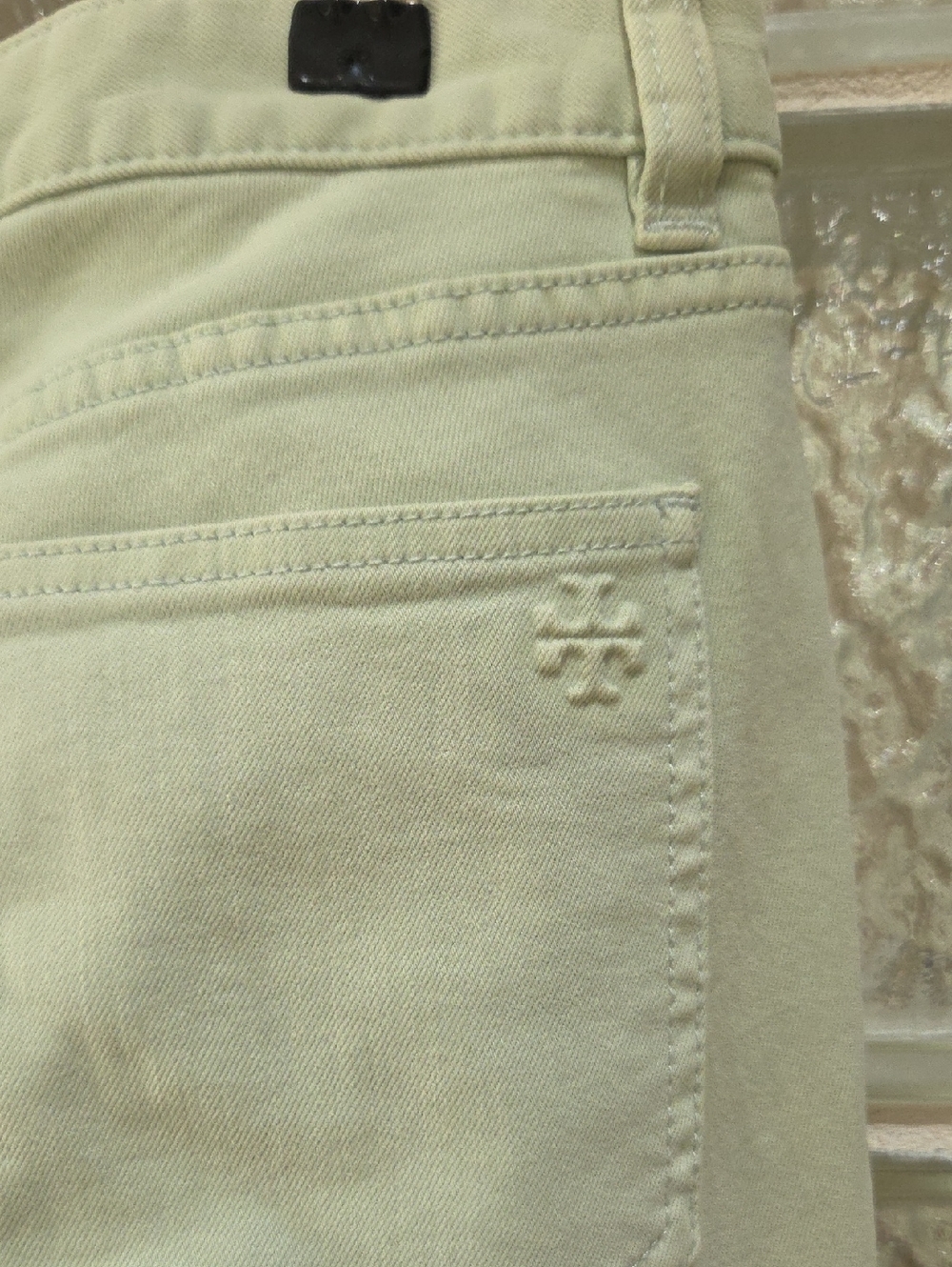 Tory Burch Pastel Mint Cropped Skinny Jeans 29 - Picture 6 of 9
